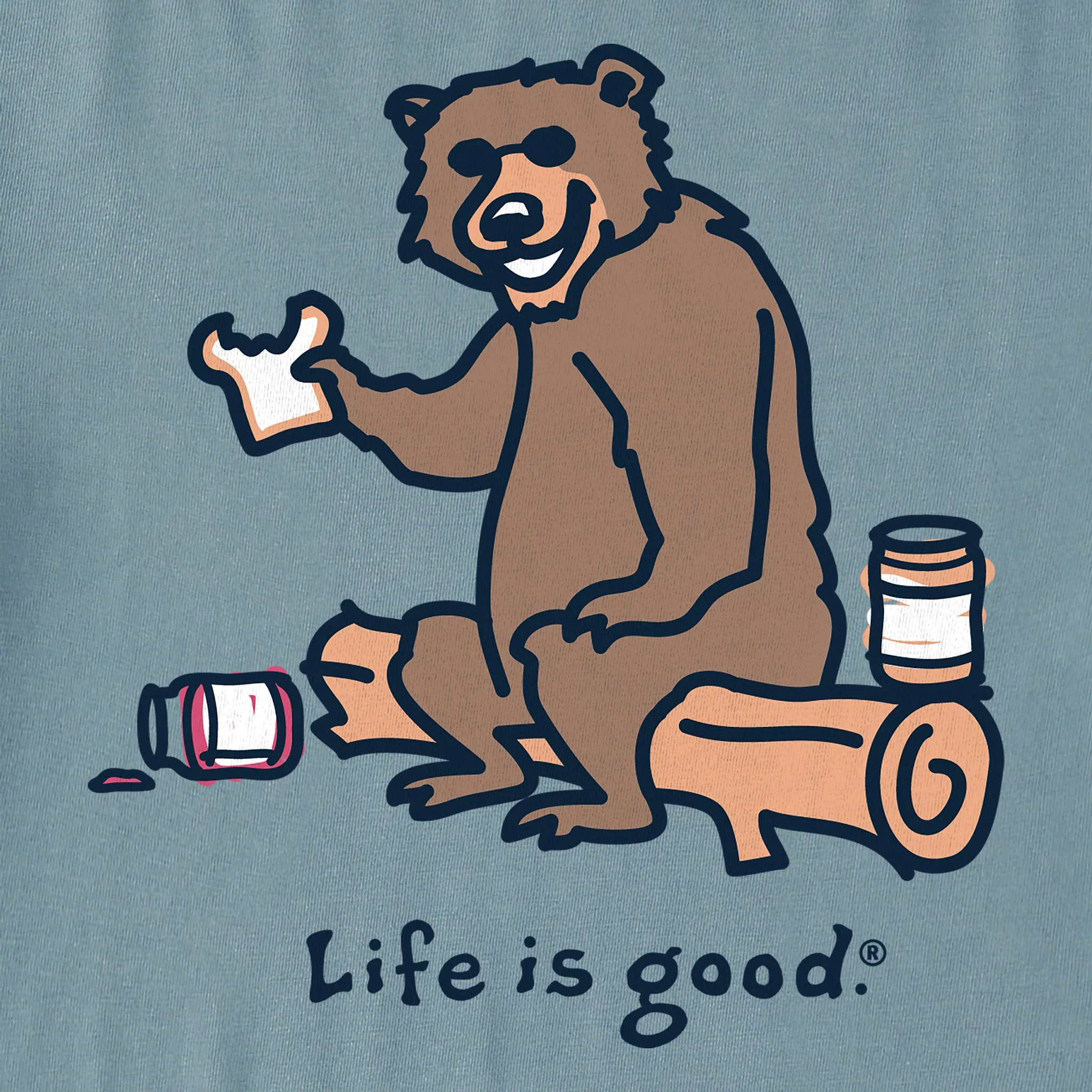 Men's Bear PB&J Short Sleeve Crusher Tee sold by Life is Good product image thumbnail 2