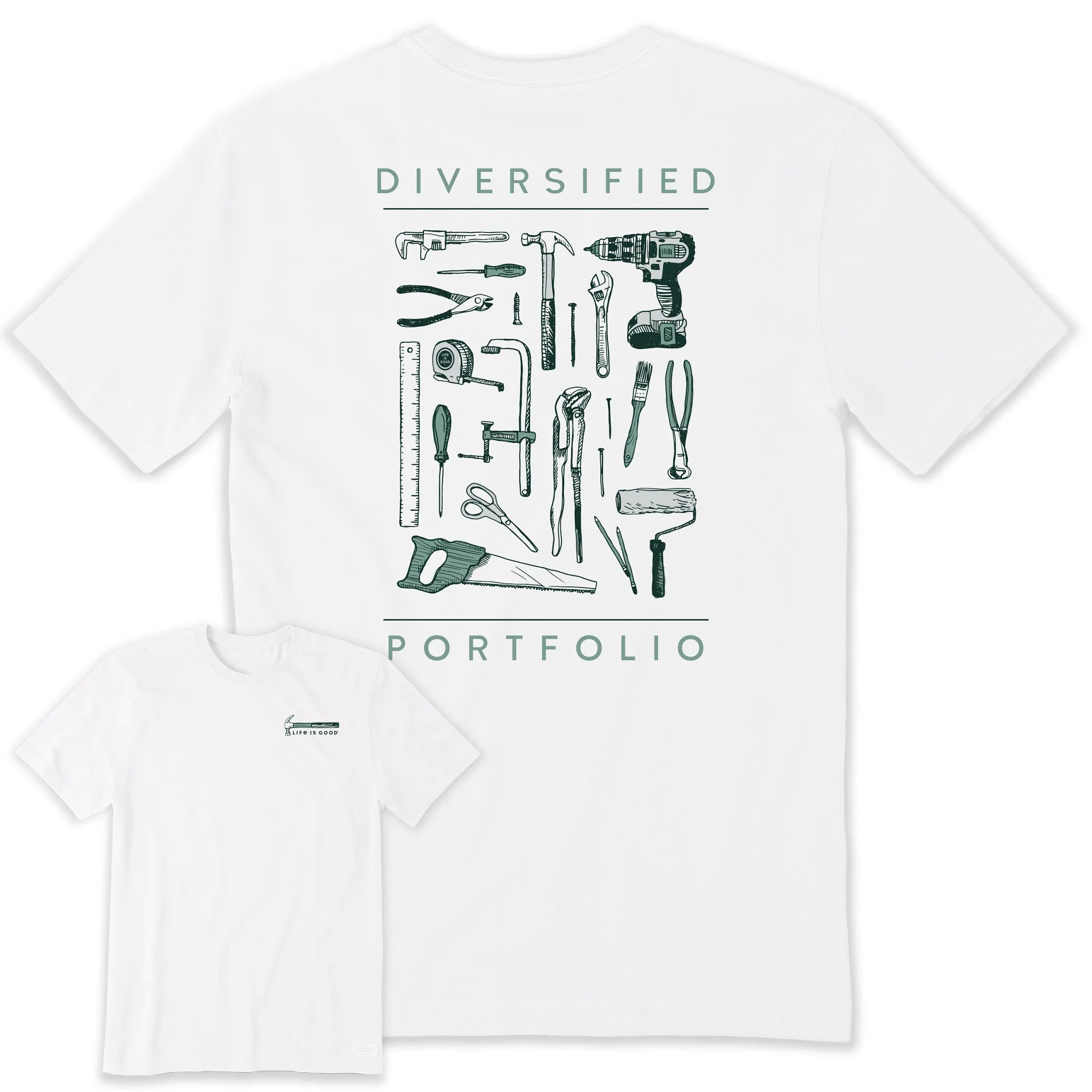 Men's Diversified Portfolio Tools Short Sleeve Crusher-LITE Tee sold by Life is Good