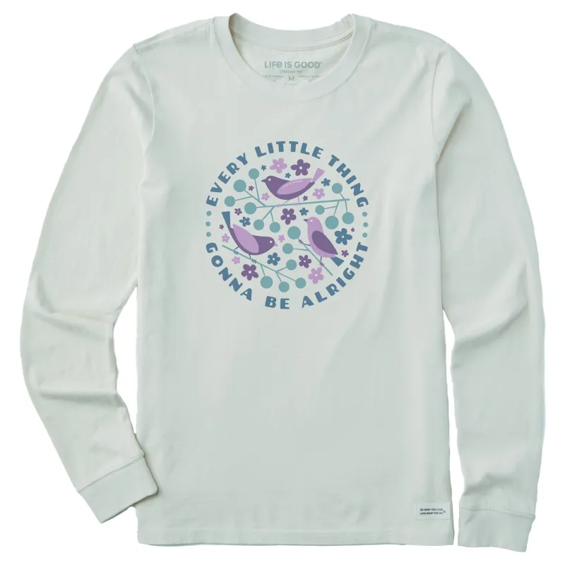 Women's Crafty Three Little Birds Long Sleeve Crusher Tee made by Life is Good