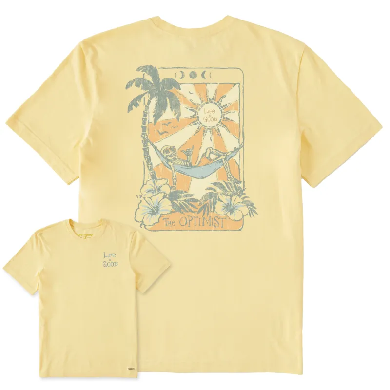 Men's Optimist Tarot Card Short Sleeve Crusher-LITE Tee sold by Life is Good