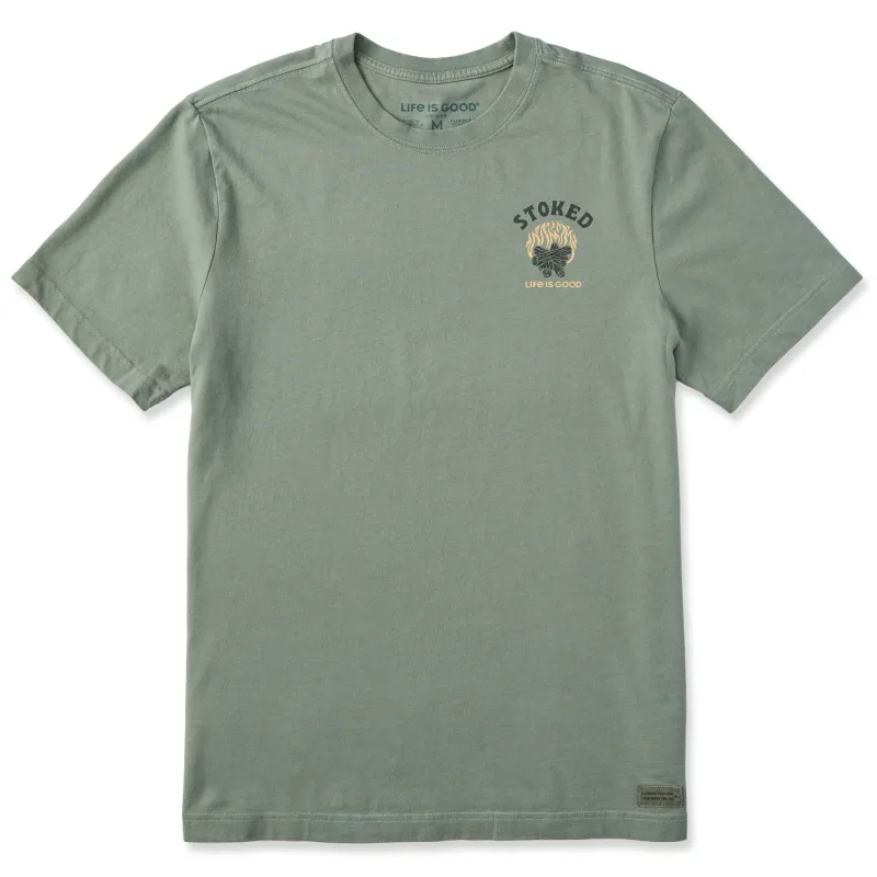 Men's Stoked Campfire Short Sleeve Crusher-LITE Tee sold by Life is Good