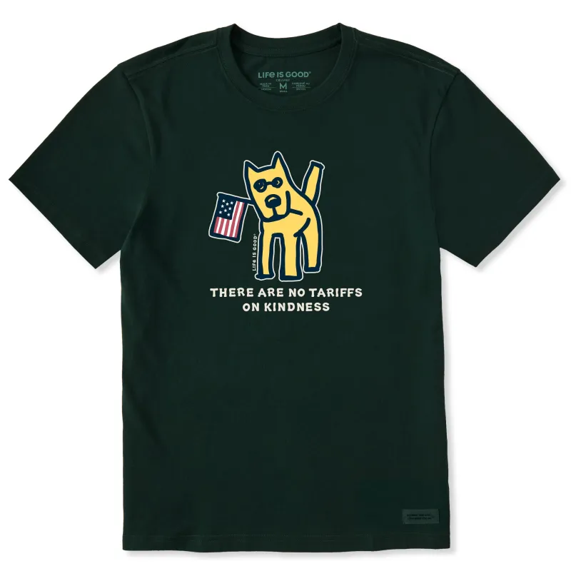 Men's No Tariffs on Kindness Rocket Short Sleeve Crusher Tee sold by Life is Good