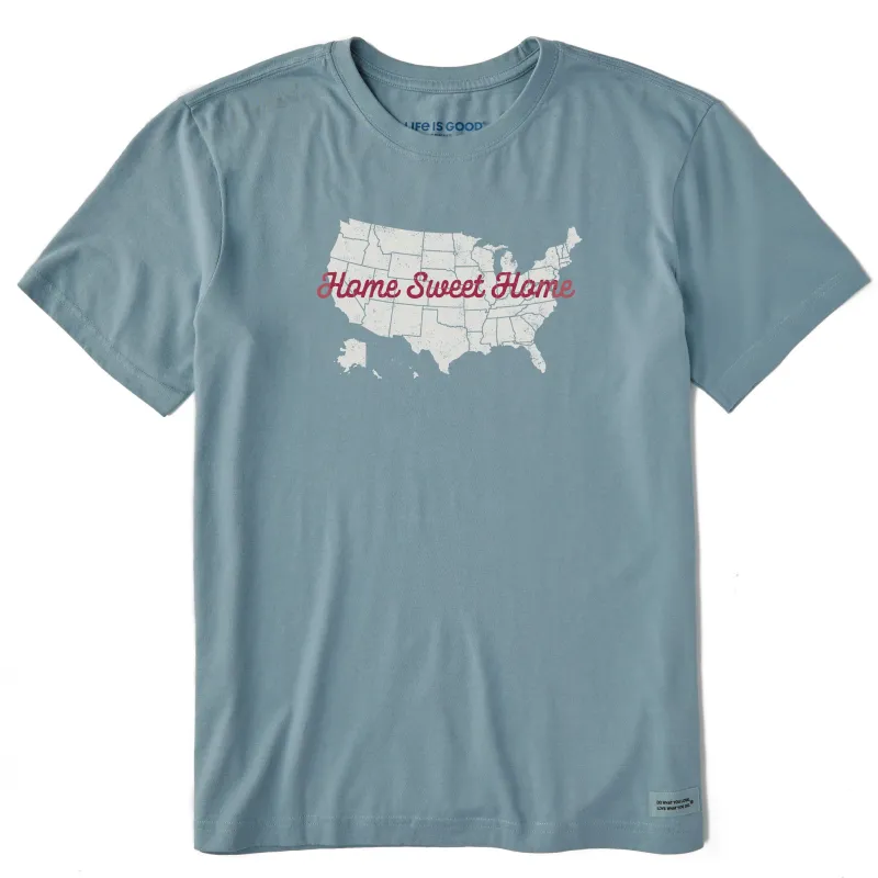 Men's Home Sweet Home USA Short Sleeve Crusher Tee sold by Life is Good