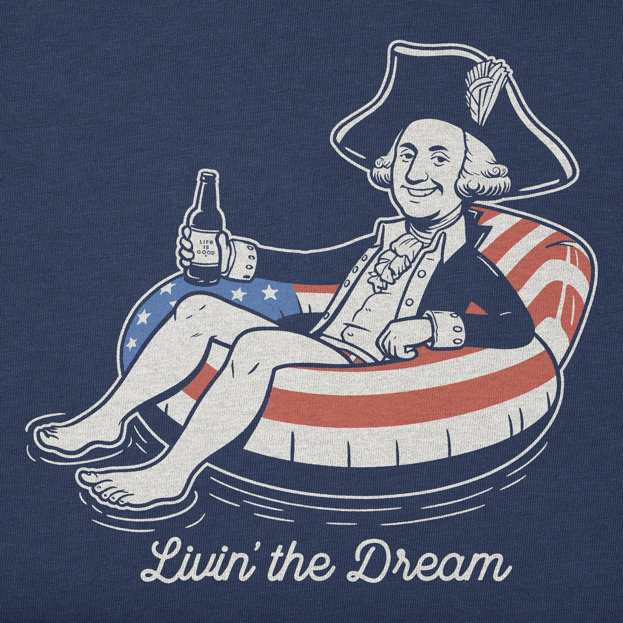 Men's Livin' the Dream George Washington Short Sleeve Tee sold by Life is Good product image thumbnail 2