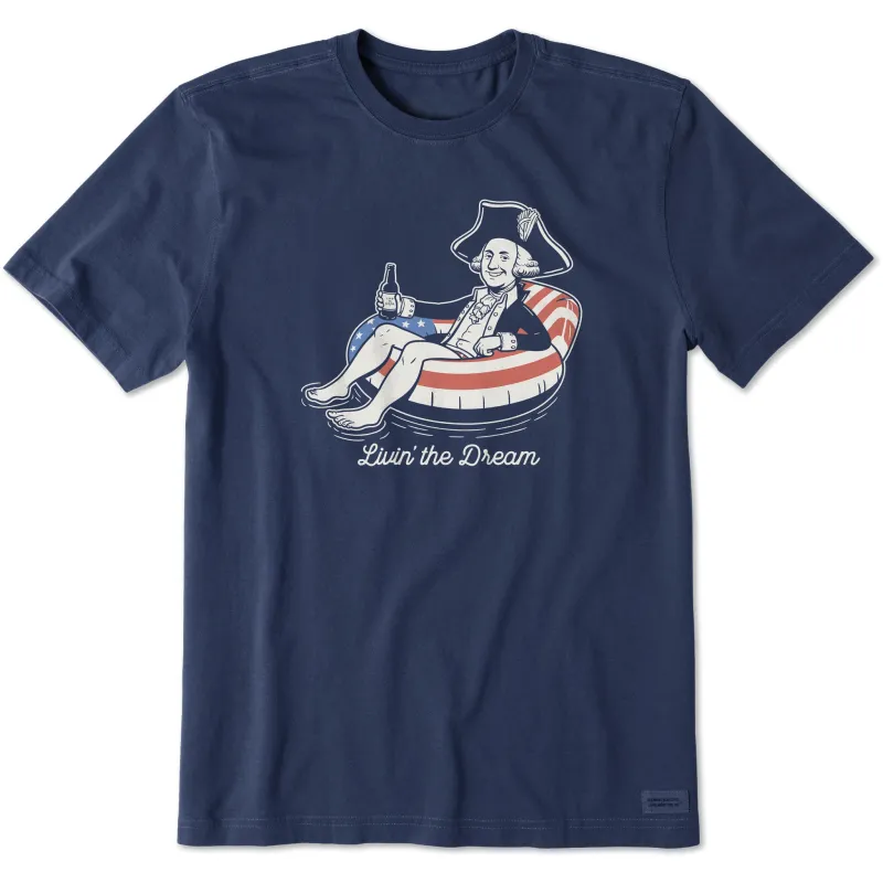 Men's Livin' the Dream George Washington Short Sleeve Tee sold by Life is Good