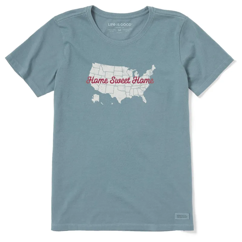Women's Home Sweet Home USA Short Sleeve Crusher Tee made by Life is Good