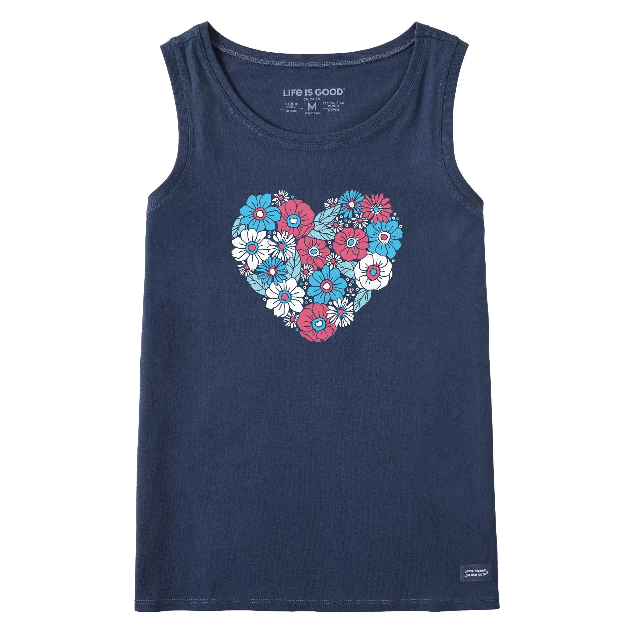 Women's American Flower Heart Crusher Tank sold by Life is Good