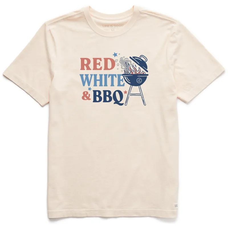 Men's Red White and BBQ Short Sleeve Crusher Tee sold by Life is Good
