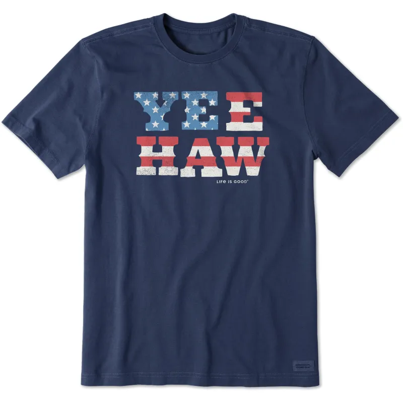 Men's Yeehaw USA Short Sleeve Tee sold by Life is Good