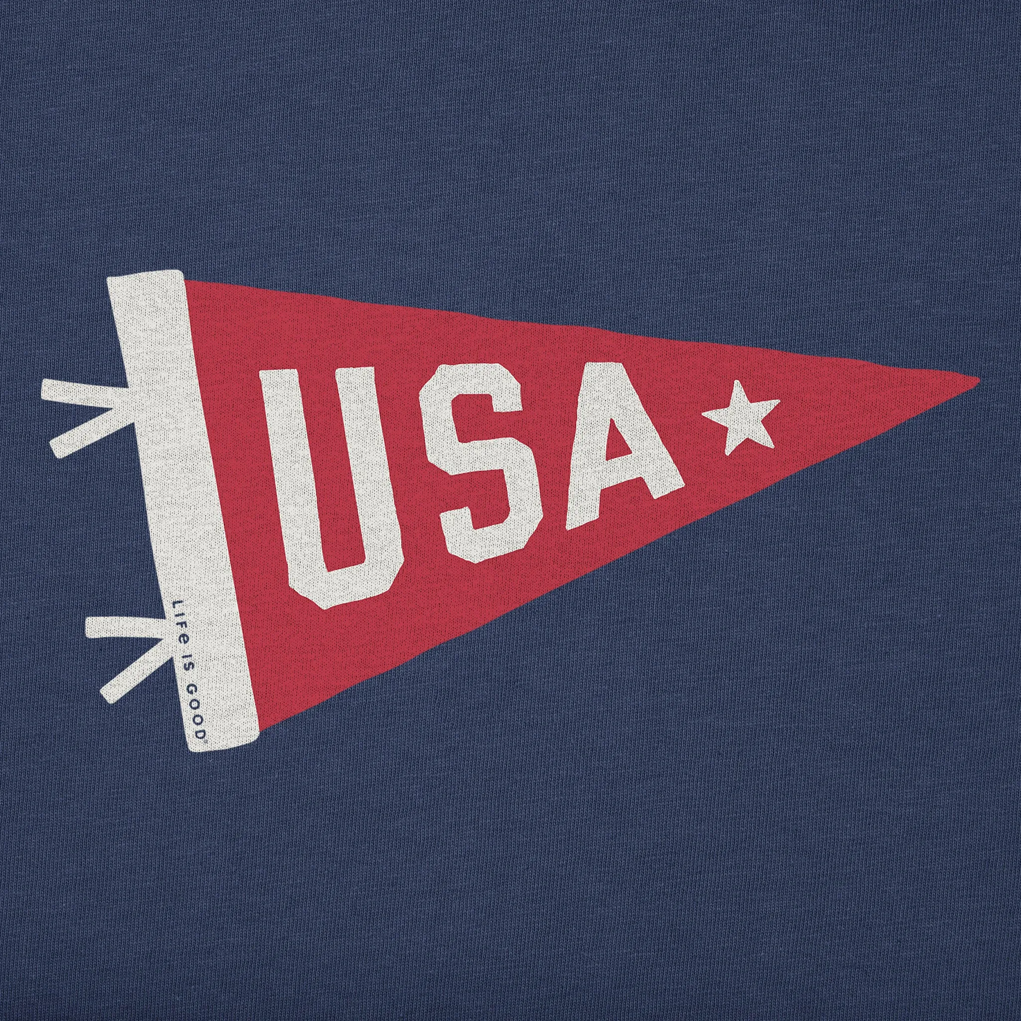 Women's USA Pennant Short Sleeve Crusher Boxy Tee sold by Life is Good product image thumbnail 2