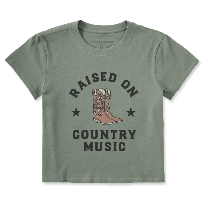 Women's Raised on Country Music Crusher-LITE Shrunken Tee made by Life is Good