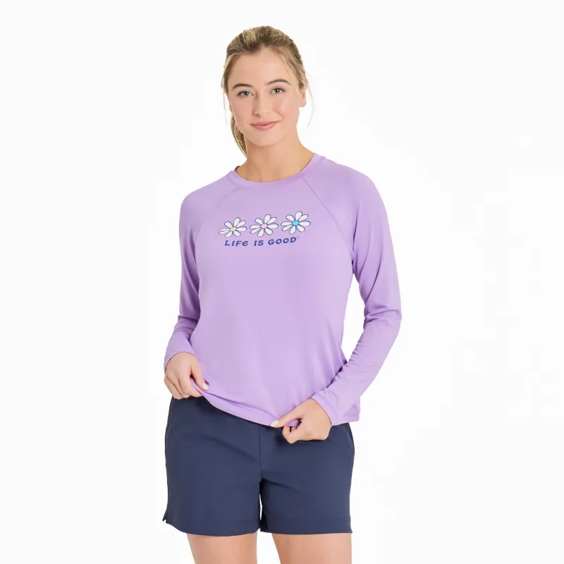 Women's Vintage Daisies Long Sleeve Rashguard sold by Life is Good