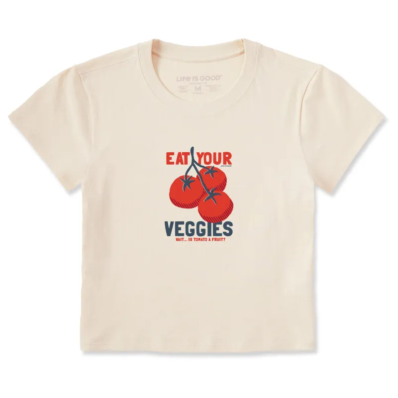 Women's Eat Your Veggies Crusher-LITE Shrunken Tee sold by Life is Good