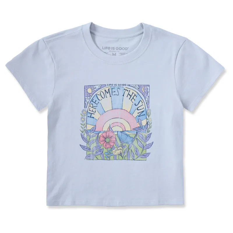 Women's Here Comes The Sun Hippie Crusher-LITE Shrunken Tee sold by Life is Good