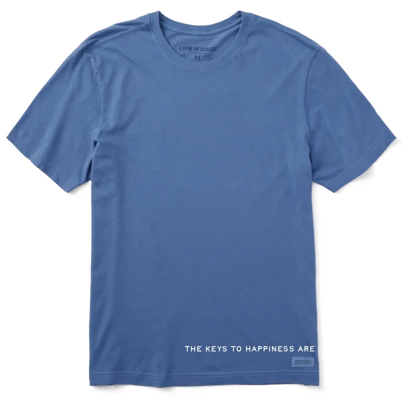 Men's Keys to Happiness Wrap Short Sleeve Crusher Tee sold by Life is Good