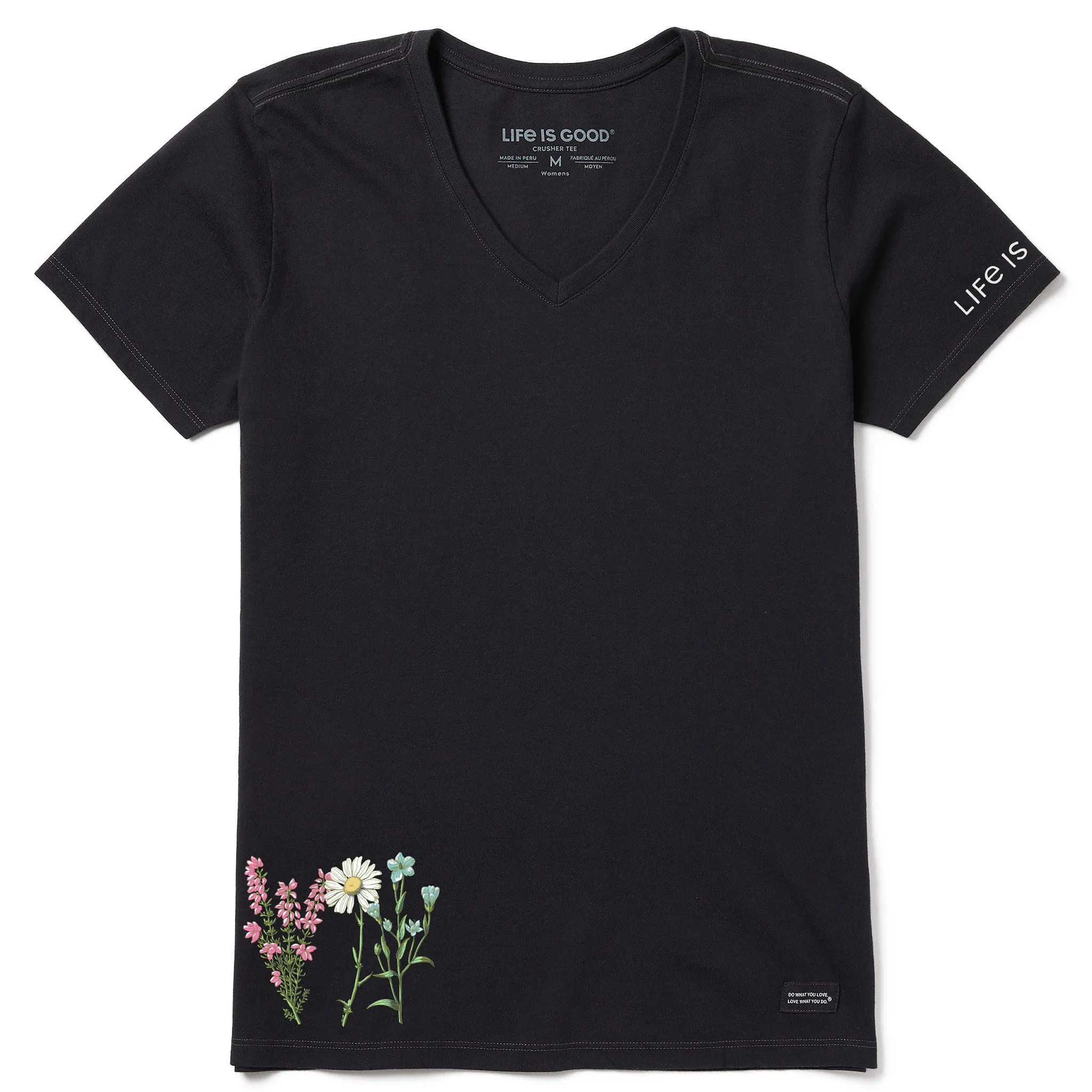 Women's Detailed Wildflower Garden Short Sleeve Crusher Vee sold by Life is Good product image thumbnail 4