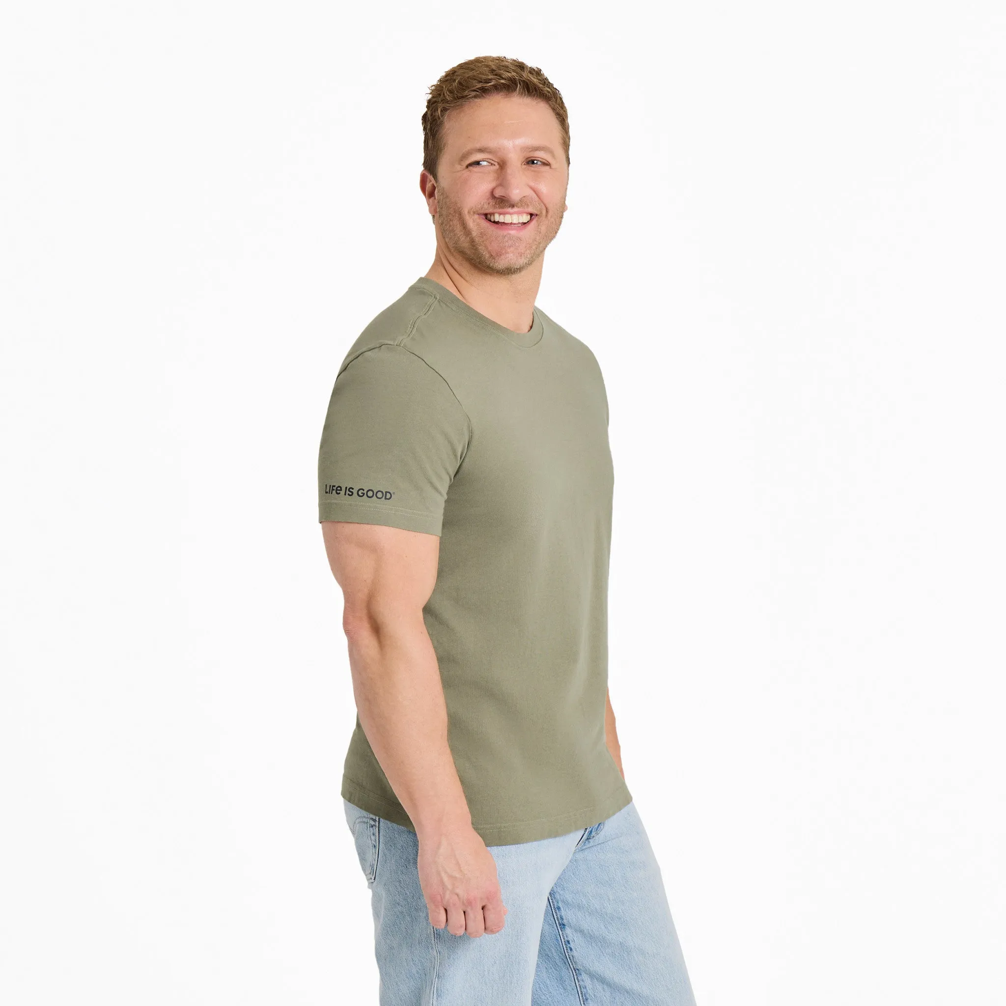 Men's Take it Outside LIG Short Sleeve Crusher Tee sold by Life is Good product image thumbnail 2