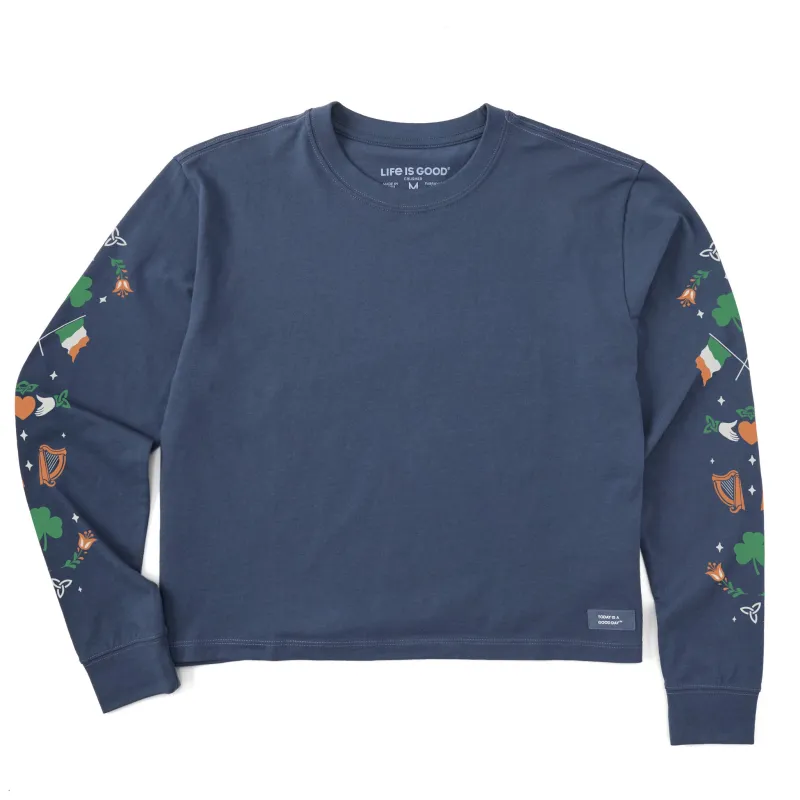 Women's Irish Icons Long Sleeve Crusher Boxy Tee sold by Life is Good