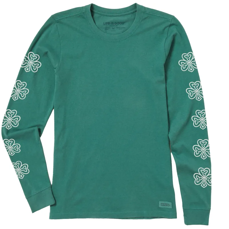 Women's Celtic Clovers Long Sleeve Crusher Tee made by Life is Good