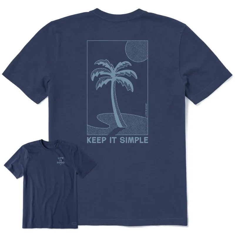 Men's Keep it Simple Palm Sun Short Sleeve Tee sold by Life is Good