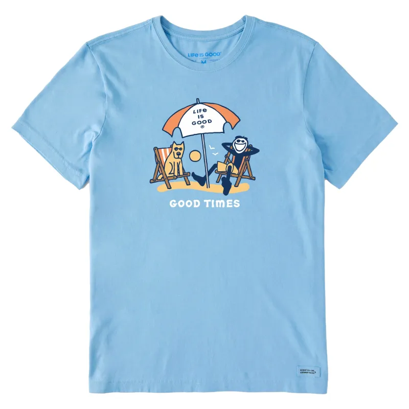 Men's Jake & Rocket Good Times Beach Short Sleeve Tee sold by Life is Good