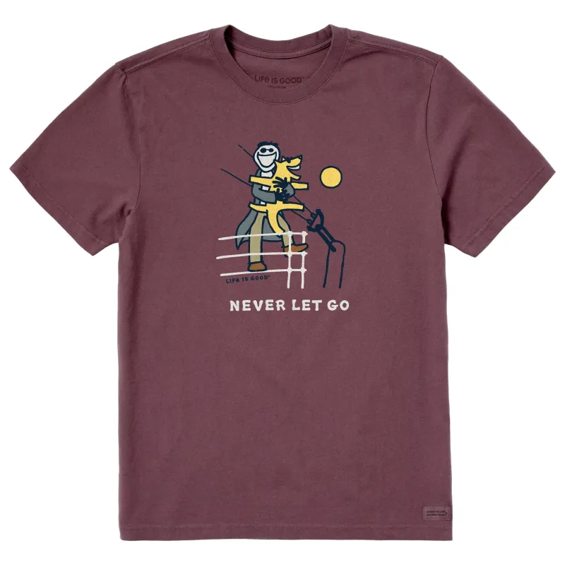 Men's Never Let Go Jake Short Sleeve Crusher Tee sold by Life is Good