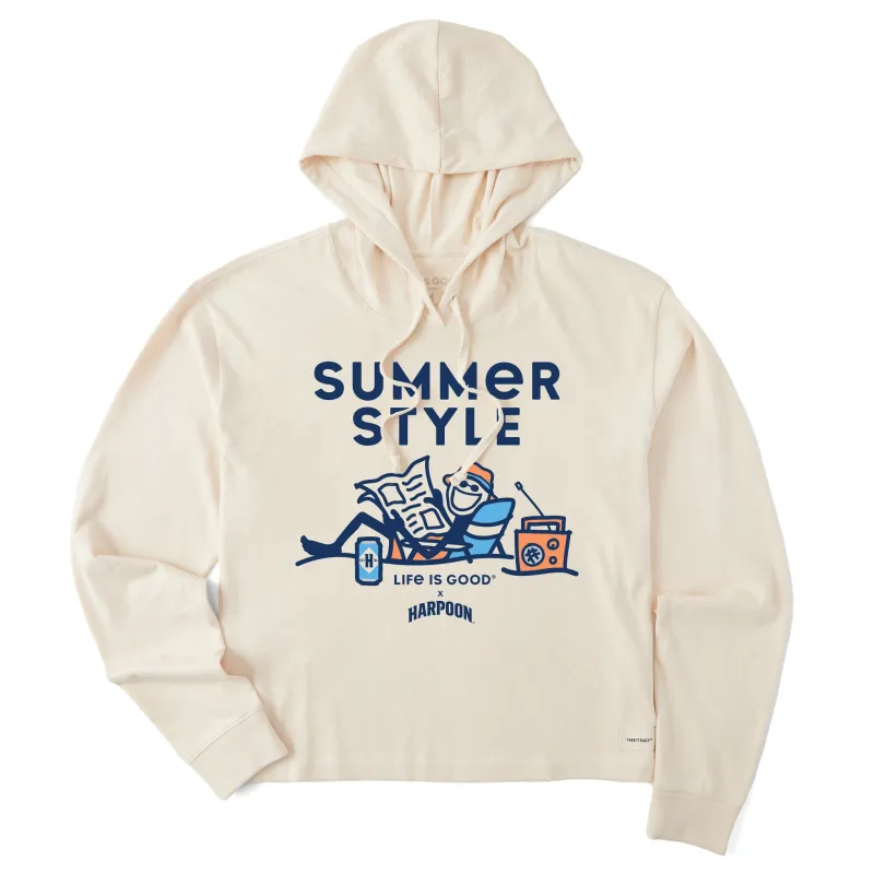 Women's Summer Style Harpoon Jake Beach Crusher Boxy Hoodie sold by Life is Good