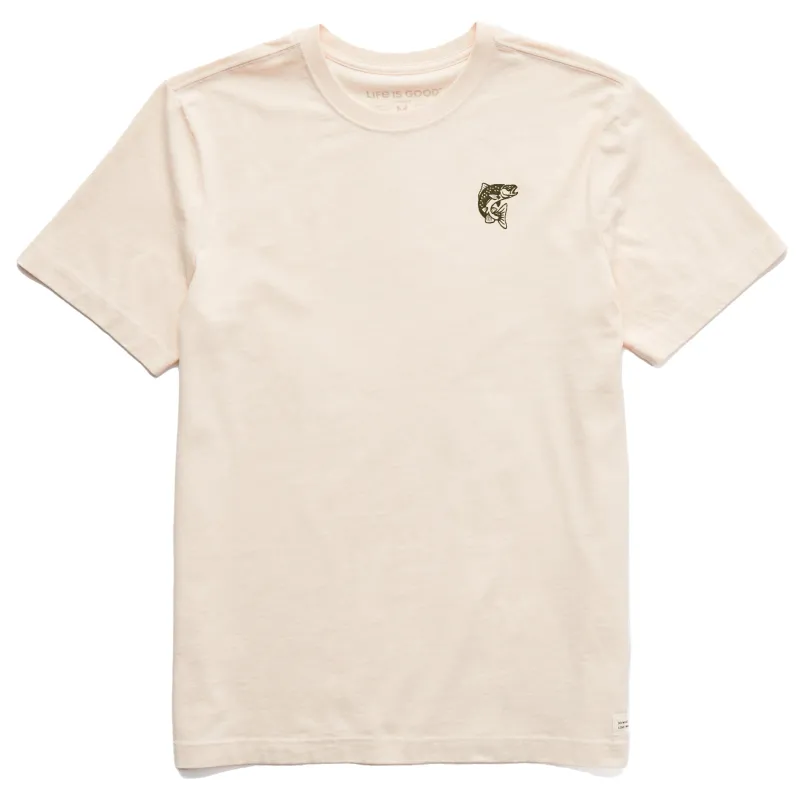Men's Embroidered Jumping Fish Short Sleeve Crusher Tee sold by Life is Good