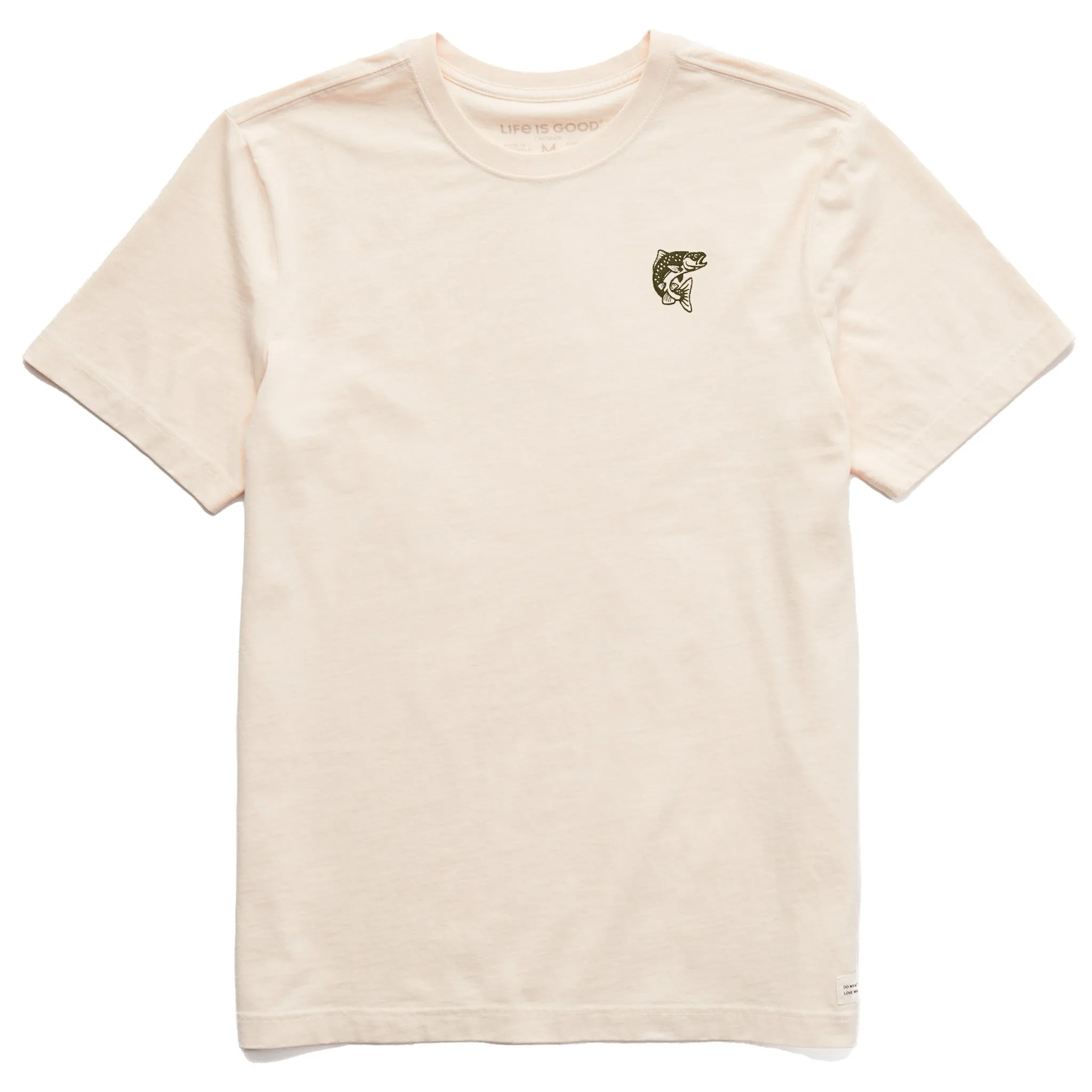 Men's Embroidered Jumping Fish Short Sleeve Crusher Tee sold by Life is Good