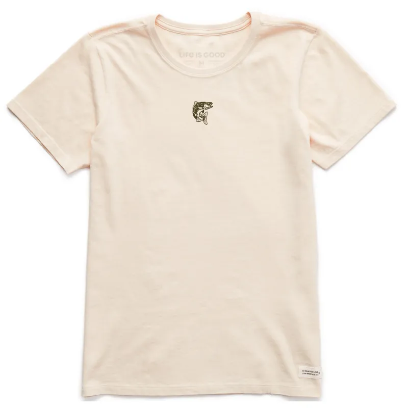 Women's Embroidered Jumping Fish Short Sleeve Crusher Tee made by Life is Good