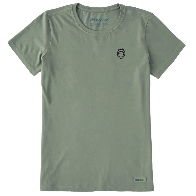 Women's Embroidered Jake Face Short Sleeve Crusher Tee sold by Life is Good
