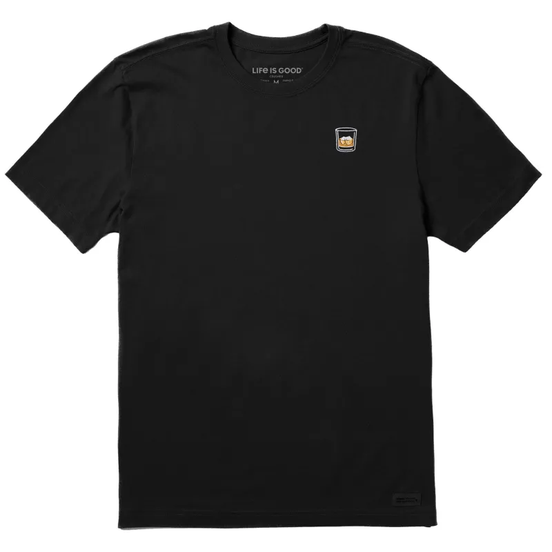 Men's Embroidered Whiskey Glass Short Sleeve Crusher Tee sold by Life is Good