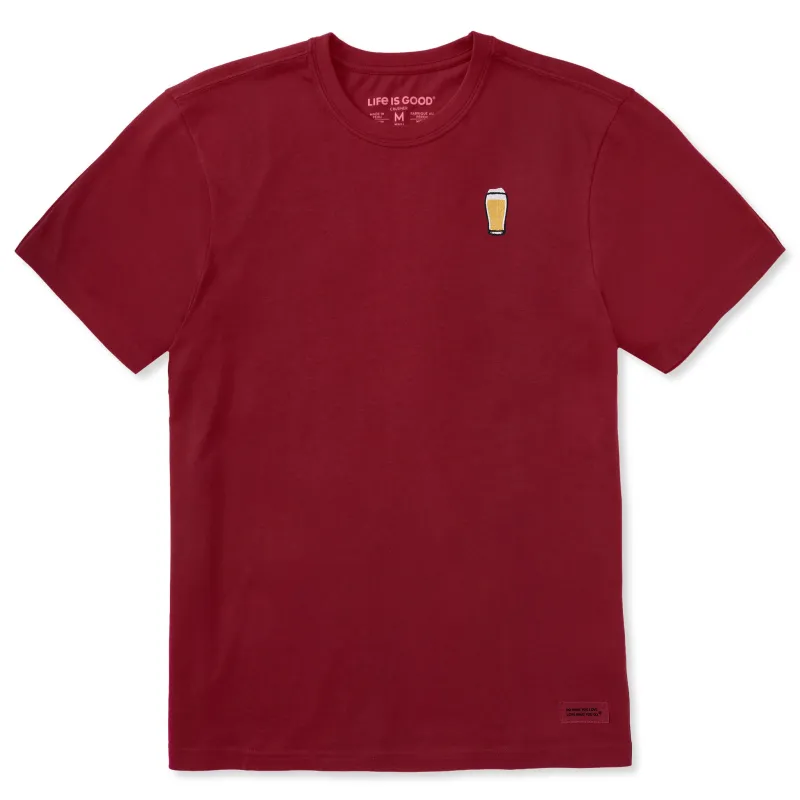 Men's Embroidered Pint Glass Short Sleeve Crusher Tee sold by Life is Good