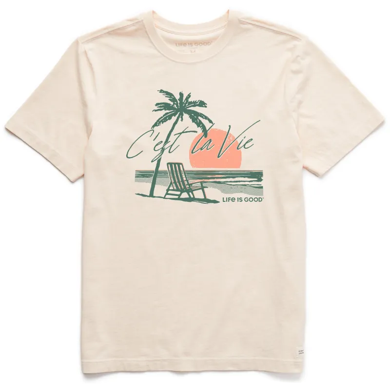 Men's C'est La Vie Short Sleeve Crusher Tee sold by Life is Good