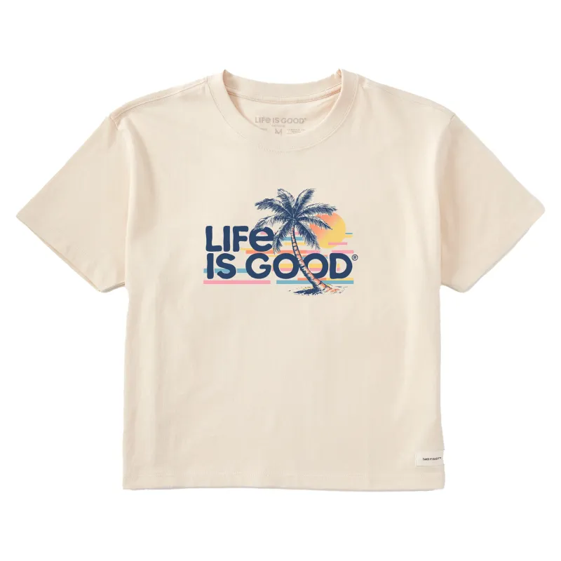 Women's Retro Palm Beach Short Sleeve Crusher Boxy Tee sold by Life is Good