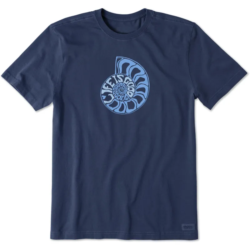 Men's Life is Good Seashell Short Sleeve Tee sold by Life is Good