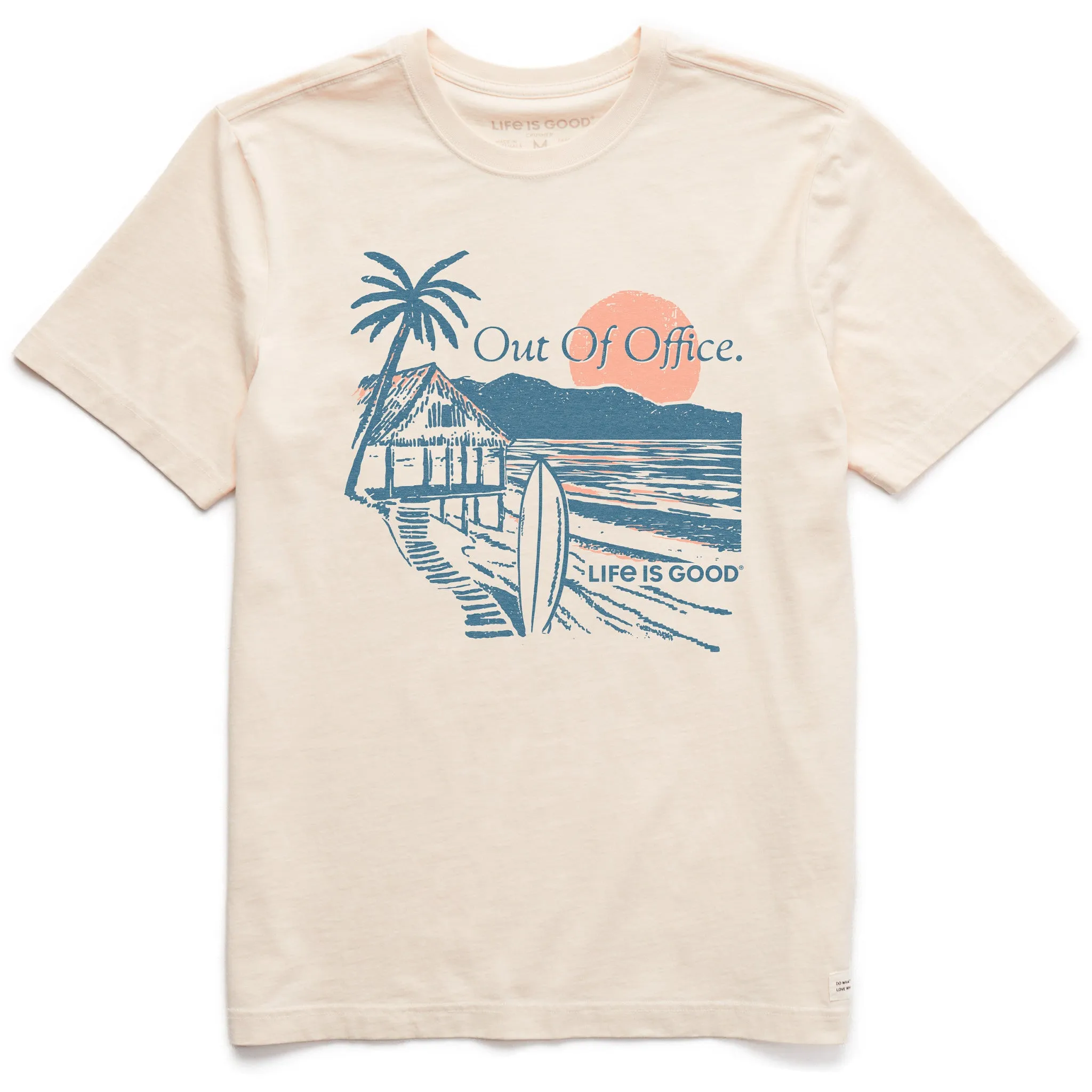 Men's Two Palm Sunset Short Sleeve Crusher Tee sold by Life is Good