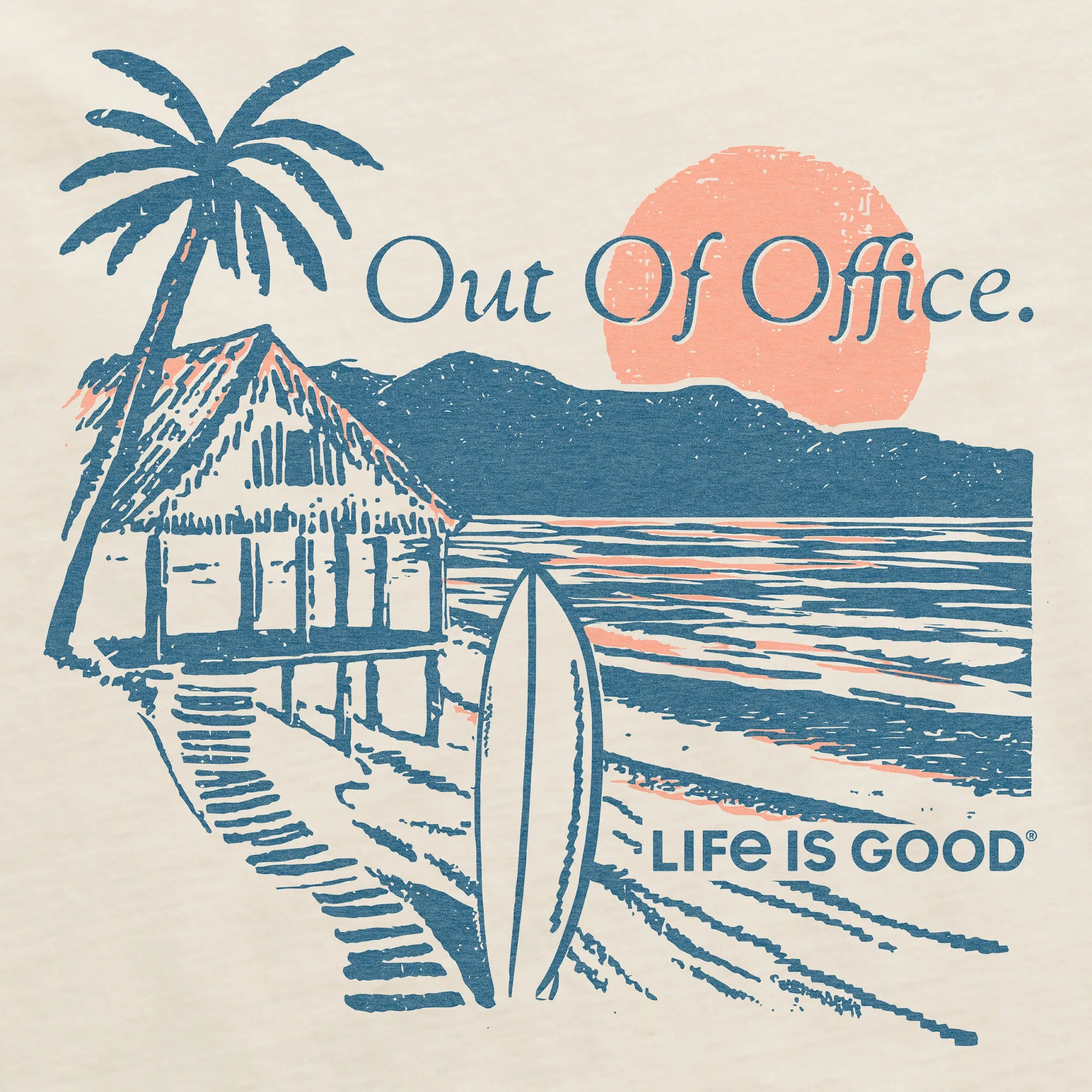 Men's Two Palm Sunset Short Sleeve Crusher Tee sold by Life is Good product image thumbnail 2