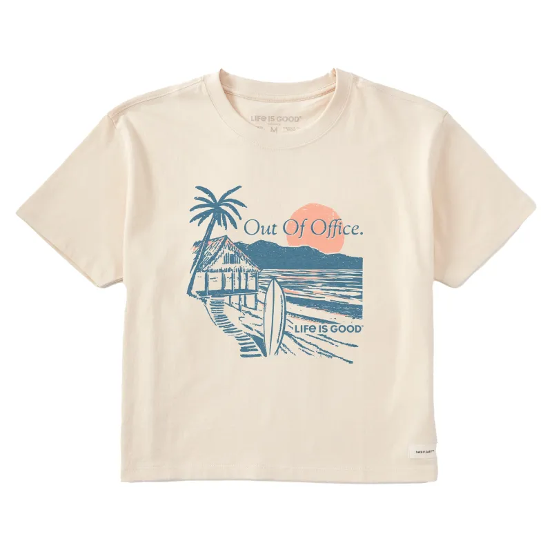Women's Out of Office Beach Short Sleeve Crusher Boxy Tee sold by Life is Good