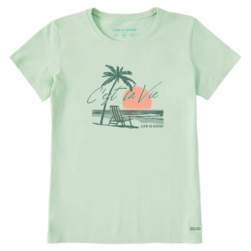 Women's C'est La Vie Short Sleeve Crusher Tee sold by Life is Good