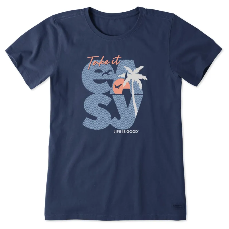 Women's Take it Easy Sunset Short Sleeve Crusher Tee made by Life is Good
