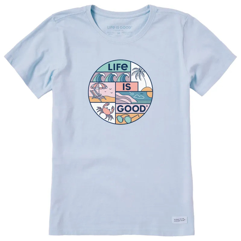 Women's Life is Good Beach Scenes Short Sleeve Crusher Tee sold by Life is Good