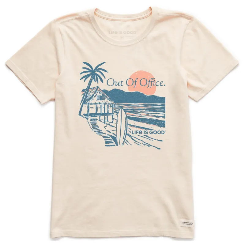 Women's Out of Office Beach Short Sleeve Crusher Tee sold by Life is Good