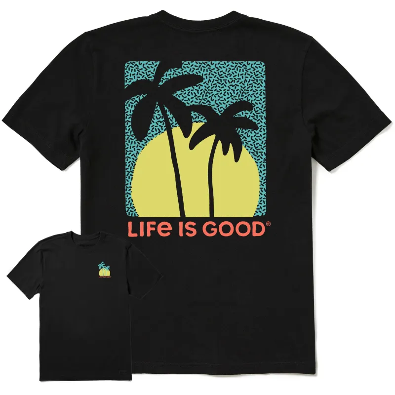 Men's Two Palm Sunset Short Sleeve Tee sold by Life is Good