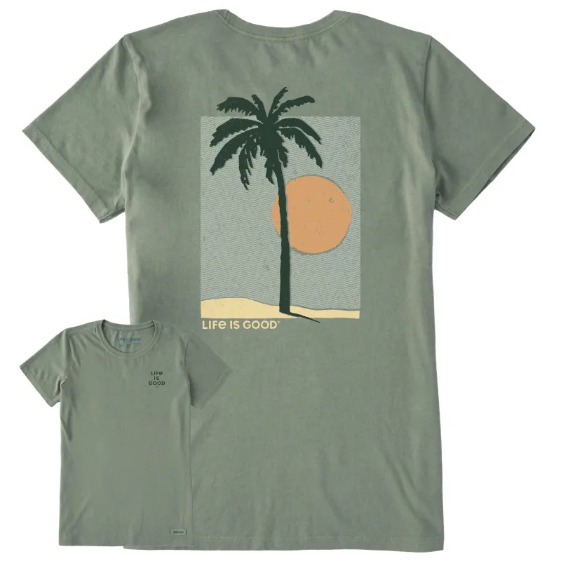 Women's Palm Tree Beach Short Sleeve Crusher Tee sold by Life is Good