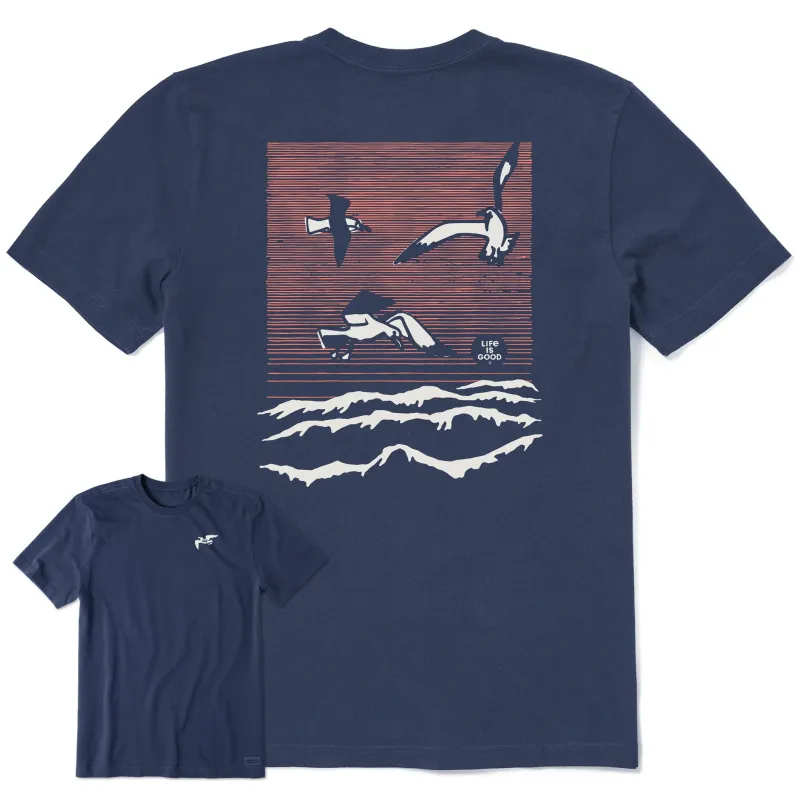 Men's Seagulls Over the Water Short Sleeve Tee sold by Life is Good