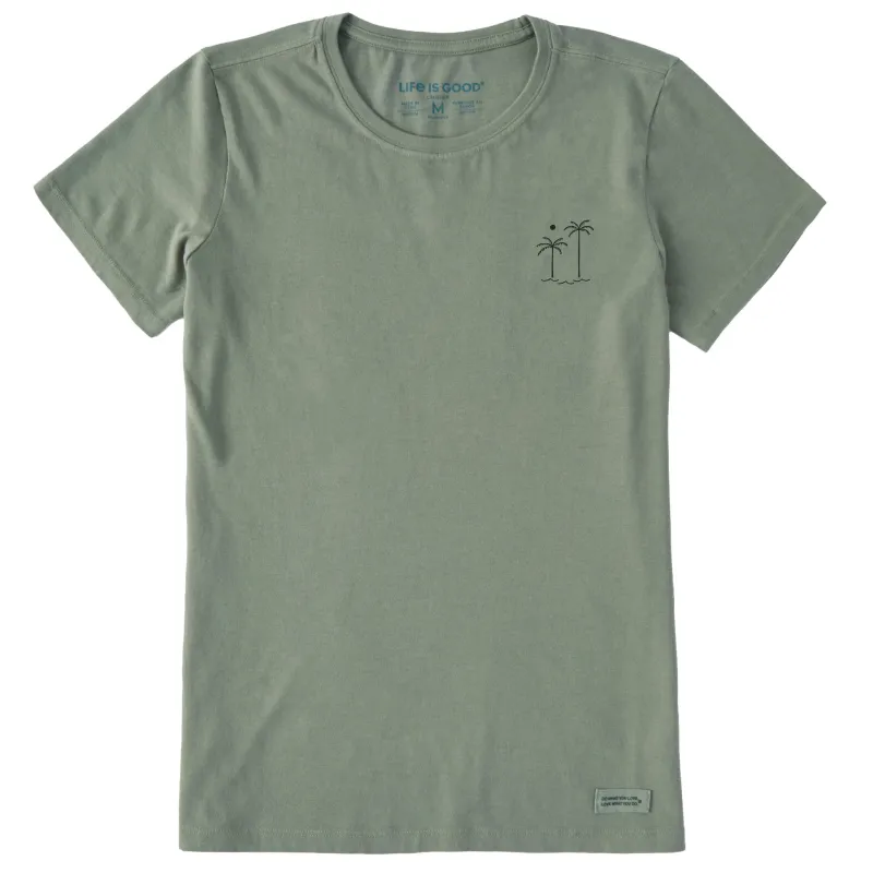 Women's Minimal Palms Short Sleeve Crusher Tee sold by Life is Good