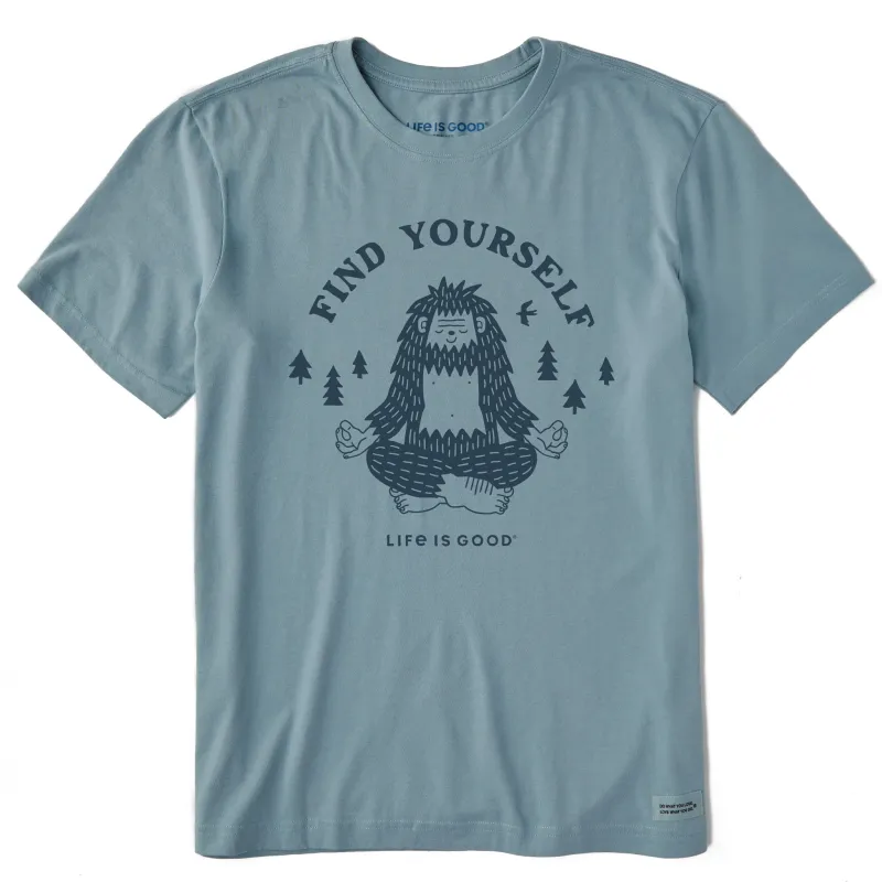 Men's Find Yourself Short Sleeve Crusher Tee sold by Life is Good