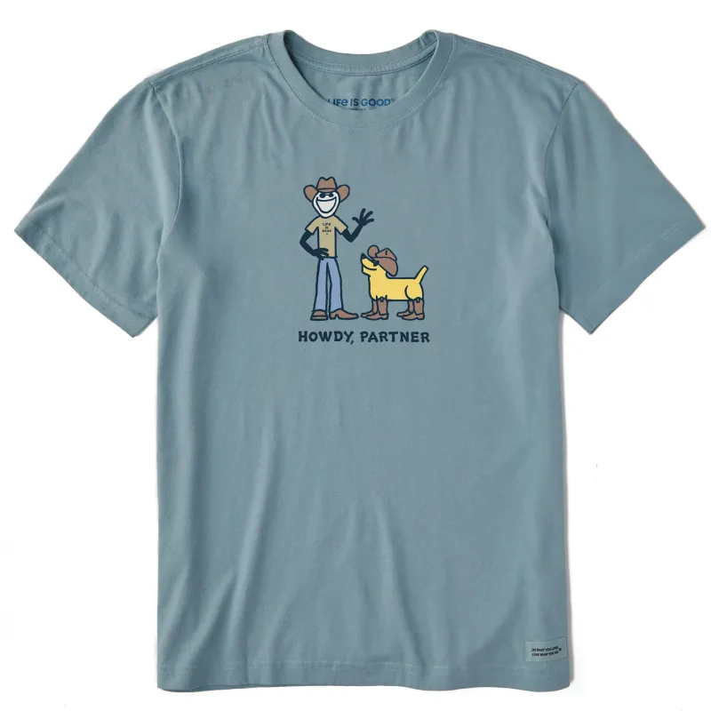 Men's Howdy Partner Jake Short Sleeve Crusher Tee sold by Life is Good