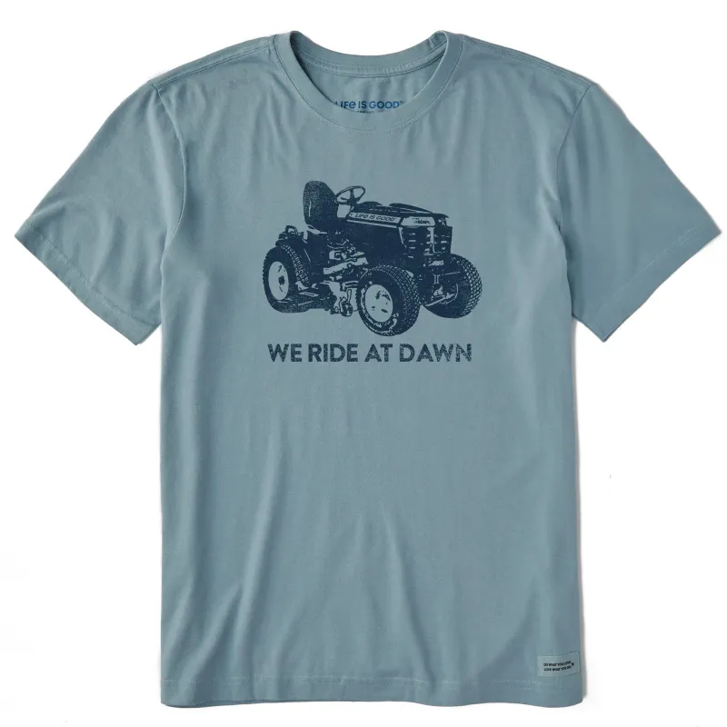 Men's Ride At Dawn Lawnmower Short Sleeve Tee sold by Life is Good